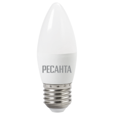 Лампа светодиодная РЕСАНТА LL-R-C37-6W-230-3K-E27 Лампа светодиодная РЕСАНТА LL-R-C37-6W-230-3K-E27