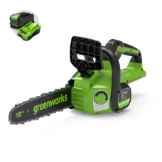 Цепная пила аккумуляторная GreenWorks GD24CS30, 24V (30 см) бесщеточная, с АКБ 4 АЧ и ЗУ