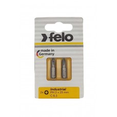 Бита Felo Industrial крестовая (PH 2X25), 2 шт в блистере 02202036 Бита Felo Industrial крестовая (PH 2X25), 2 шт в блистере 02202036