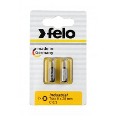 Бита серии Industrial TX 8х25, 2шт на блистере Felo 02608036 Бита серии Industrial TX 8х25, 2шт на блистере Felo 02608036