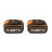 Комплект WORX WA3553.2 20V: 2 аккумулятора 4Ач Комплект WORX WA3553.2 20V: 2 аккумулятора 4Ач