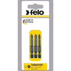 Бита Felo крестовая (PZ 1/PZ 2/PZ 3X50), 3 шт в блистере 03193216 Бита Felo крестовая (PZ 1/PZ 2/PZ 3X50), 3 шт в блистере 03193216