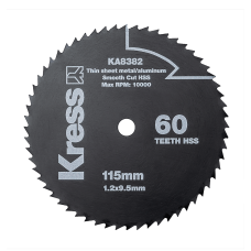 Диск по металлу и алюминию KRESS 60T HSS 115х1,2х9,5 мм Диск по металлу и алюминию KRESS 60T HSS 115х1,2х9,5 мм