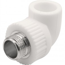 Угольник THERMOLIGHT комбинированный PP-R НР 20х1/2" белый (20/120) Угольник THERMOLIGHT комбинированный PP-R НР 20х1/2" белый (20/120)