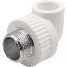 Угольник THERMOLIGHT комбинированный PP-R НР 20х3/4" белый (20/140) Угольник THERMOLIGHT комбинированный PP-R НР 20х3/4" белый (20/140)