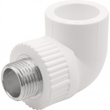 Угольник THERMOLIGHT комбинированный PP-R НР 25х1/2" белый (10/120) Угольник THERMOLIGHT комбинированный PP-R НР 25х1/2" белый (10/120)