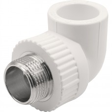 Угольник THERMOLIGHT комбинированный PP-R НР 25х3/4" белый (10/110) Угольник THERMOLIGHT комбинированный PP-R НР 25х3/4" белый (10/110)