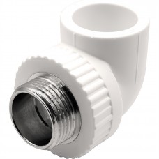 Угольник THERMOLIGHT комбинированный PP-R НР 32х1" белый (10/60) Угольник THERMOLIGHT комбинированный PP-R НР 32х1" белый (10/60)
