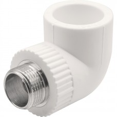 Угольник THERMOLIGHT комбинированный PP-R НР 32х3/4" белый (10/80) Угольник THERMOLIGHT комбинированный PP-R НР 32х3/4" белый (10/80)