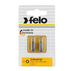 Бита Felo Industrial Torx (10X25), 2 шт в блистере 02610036 Бита Felo Industrial Torx (10X25), 2 шт в блистере 02610036