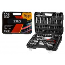 Набор головок и бит 108пр. 1/4",1/2" PRO STARTUL STUTTGART (PRO-108S)
(6 граней)