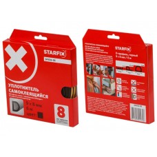 Уплотнитель "D" черный  9х8мм 6м STARFIX (SF1012-03)