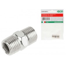Соединение нар. резьба 1/4" х нар. резьба 1/4" (сталь) ECO Соединение нар. резьба 1/4" х нар. резьба 1/4" (сталь) ECO
