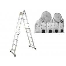 Лестница алюм. многофункц. 4х4 ступ. (стрем.-228см, лестн.-456см) 13,2кг STARTUL (ST9722-04)
(усиленное шарнирное соединение) Лестница алюм. многофункц. 4х4 ступ. (стрем.-228см, лестн.-456см) 13,2кг STARTUL (ST9722-04)
(усиленное шарнирное соединение)