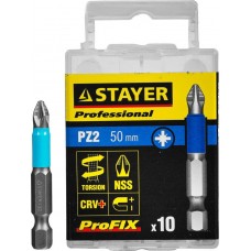 STAYER PZ2, 50 мм, 10 шт., биты ProFix Pozidriv 26223-2-50-10_z01 STAYER PZ2, 50 мм, 10 шт., биты ProFix Pozidriv 26223-2-50-10_z01