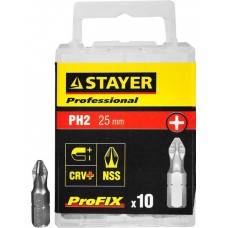 STAYER PH2, 25 мм, 10 шт., биты ProFix Phillips 26201-2-25-10_z01 STAYER PH2, 25 мм, 10 шт., биты ProFix Phillips 26201-2-25-10_z01