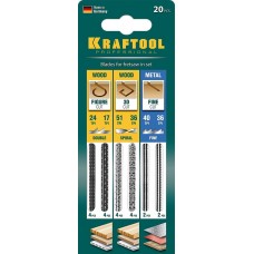 KRAFTOOL 20 шт, набор полотен для лобзика 15348-H20_z02 KRAFTOOL 20 шт, набор полотен для лобзика 15348-H20_z02