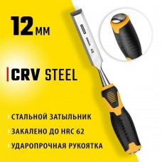 STAYER 12 мм, с двухкомпонентной ручкой, стамеска 18205-12_z01 Professional STAYER 12 мм, с двухкомпонентной ручкой, стамеска 18205-12_z01 Professional