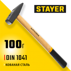 STAYER 100 г, молоток слесарный с деревянной рукояткой 2002-01 STAYER 100 г, молоток слесарный с деревянной рукояткой 2002-01