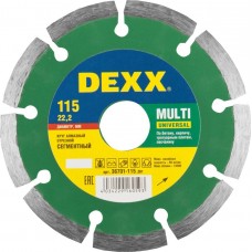 DEXX Ø 115х22.2 мм, алмазный, сегментный, круг отрезной для УШМ 36701-115_z01 DEXX Ø 115х22.2 мм, алмазный, сегментный, круг отрезной для УШМ 36701-115_z01
