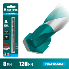 KRAFTOOL 8 х 120 мм, cверло по керамограниту с твердосплавной пластиной KERAMO 29175-120-8 KRAFTOOL 8 х 120 мм, cверло по керамограниту с твердосплавной пластиной KERAMO 29175-120-8
