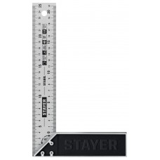 STAYER 250 мм, столярный угольник с нержавеющим полотном STABIL 3431-25_z02 STAYER 250 мм, столярный угольник с нержавеющим полотном STABIL 3431-25_z02