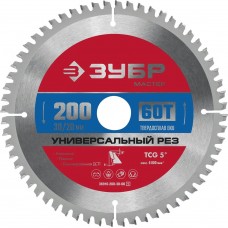 ЗУБР 200 x 30 мм, 60Т, диск пильный по алюминию Универсальный рез 36916-200-30-60_z01 ЗУБР 200 x 30 мм, 60Т, диск пильный по алюминию Универсальный рез 36916-200-30-60_z01