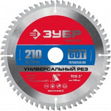 ЗУБР 210 x 30 мм, 60Т, диск пильный по алюминию 36916-210-30-60_z01 ЗУБР 210 x 30 мм, 60Т, диск пильный по алюминию 36916-210-30-60_z01