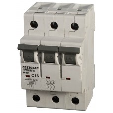 СВЕТОЗАР 63 А, 400 B, 6 kA, 3-полюсной, "C", автоматический выключатель "ПРЕМИУМ" SV-49023-63-C СВЕТОЗАР 63 А, 400 B, 6 kA, 3-полюсной, "C", автоматический выключатель "ПРЕМИУМ" SV-49023-63-C