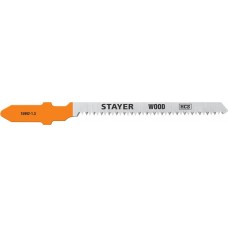 STAYER по дереву, фигурный рез, Т-хвостовик, шаг 1.4 мм, 50 мм, 2 шт., полотна для эл/лобзика HCS 15992-1.3_z02 Professional STAYER по дереву, фигурный рез, Т-хвостовик, шаг 1.4 мм, 50 мм, 2 шт., полотна для эл/лобзика HCS 15992-1.3_z02 Professional