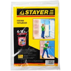 STAYER 4 х 12.5 м, 7 мкм, пленка укрывная 1225-07-12 STAYER 4 х 12.5 м, 7 мкм, пленка укрывная 1225-07-12