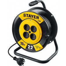 STAYER S 207 ПВС 2х0.75 20м 2200Вт, Удлинитель на катушке (55073-20) STAYER S 207 ПВС 2х0.75 20м 2200Вт, Удлинитель на катушке (55073-20)