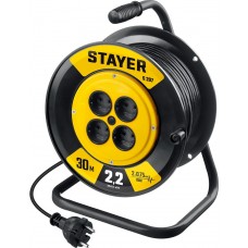 STAYER S 207 ПВС 2х0.75 30м 2200Вт, Удлинитель на катушке (55073-30) STAYER S 207 ПВС 2х0.75 30м 2200Вт, Удлинитель на катушке (55073-30)