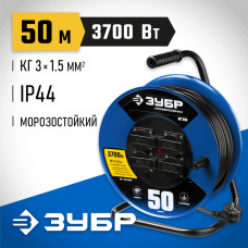 ЗУБР КГ-315 КГ 3х1.5 50м 3700Вт IP44, Силовой удлинитель на стальной катушке (55080-50) ЗУБР КГ-315 КГ 3х1.5 50м 3700Вт IP44, Силовой удлинитель на стальной катушке (55080-50)