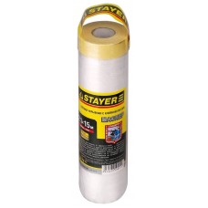 STAYER 2.1 х 15 м, 9 мкм, пленка укрывная с клейкой лентой маскер 12255-210-15 STAYER 2.1 х 15 м, 9 мкм, пленка укрывная с клейкой лентой маскер 12255-210-15