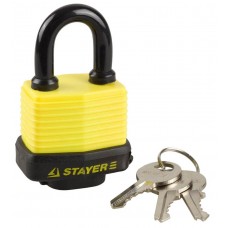 STAYER 50х28х45,5 мм, пластиковая защита корпуса, всепогодный, замок навесной 37140-40 STAYER 50х28х45,5 мм, пластиковая защита корпуса, всепогодный, замок навесной 37140-40