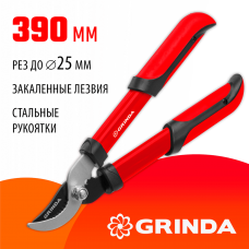 GRINDA R-390, длина 390 мм, закаленые лезвия, стальные рукоятки, малый плоскостной сучкорез (8-424108) GRINDA R-390, длина 390 мм, закаленые лезвия, стальные рукоятки, малый плоскостной сучкорез (8-424108)