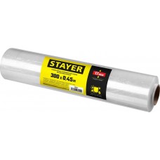 STAYER 300 м х 450 мм, 17 мкм, стрейч-пленка упаковочная 12611 STAYER 300 м х 450 мм, 17 мкм, стрейч-пленка упаковочная 12611