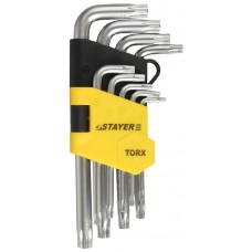STAYER 9 шт., Cr-V, ключи имбусовые короткие 2743-H9 STAYER 9 шт., Cr-V, ключи имбусовые короткие 2743-H9