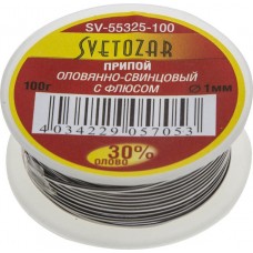 СВЕТОЗАР 100 г, 30% Sn / 70% Pb, оловянно-свинцовый припой SV-55325-100 СВЕТОЗАР 100 г, 30% Sn / 70% Pb, оловянно-свинцовый припой SV-55325-100