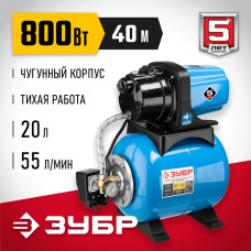 ЗУБР 800 Вт, 55 л/мин, станция насосная М3 НАС-М3-800-Ч ЗУБР 800 Вт, 55 л/мин, станция насосная М3 НАС-М3-800-Ч
