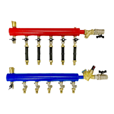 Модуль этажный коллекторный стальной Royal Thermo DN50-9(40)F32-правостороннее Модуль этажный коллекторный стальной Royal Thermo DN50-9(40)F32-правостороннее