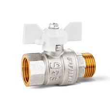 Кран шаровой латунный LD Pride 47.20.B-Н.Б (White) Ду 20 Ру 40 вн-нр, (бабочка) Кран шаровой латунный LD Pride 47.20.B-Н.Б (White) Ду 20 Ру 40 вн-нр, (бабочка)