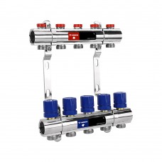 Группа коллекторная VARMEGA для отопления ВР 1" 10 х 3/4" EK латунь VM15810 Группа коллекторная VARMEGA для отопления ВР 1" 10 х 3/4" EK латунь VM15810