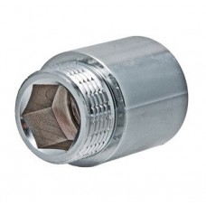 Удлинитель круглый Ø1/2"х15мм хром VALTEC (10/250) Удлинитель круглый Ø1/2"х15мм хром VALTEC (10/250)
