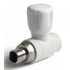 Кран шаровой с полусгоном PP-R прямой Ø20х1/2" PRO AQUA Белый (60) Кран шаровой с полусгоном PP-R прямой Ø20х1/2" PRO AQUA Белый (60)