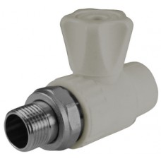 Кран шаровой с полусгоном PP-R прямой Ø20х1/2" VALFEX Серый (10/60) Кран шаровой с полусгоном PP-R прямой Ø20х1/2" VALFEX Серый (10/60)