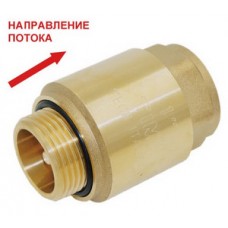 Обратный клапан пружинный Ø1" нар./внутр. (латунный золотник) с упл. кольцом TIM (20) Обратный клапан пружинный Ø1" нар./внутр. (латунный золотник) с упл. кольцом TIM (20)