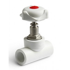 Вентиль запорный PP-R Ø25*90° PRO AQUA Белый (1/40) Вентиль запорный PP-R Ø25*90° PRO AQUA Белый (1/40)