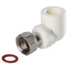 Уголок комб. с нак. гайкой PP-R Ø20х3/4" VALTEC Белый (10/150)